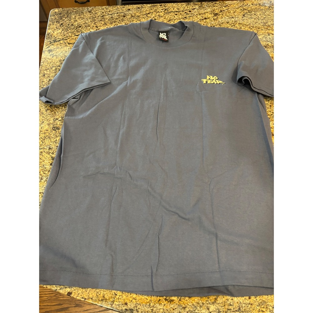 Vtg No Fear‎ T-Shirt X-Large Gray 90s Graphic Print Single Stitch Made in USA